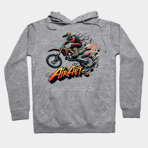 Motocross Hoodie by Vehicles-Art